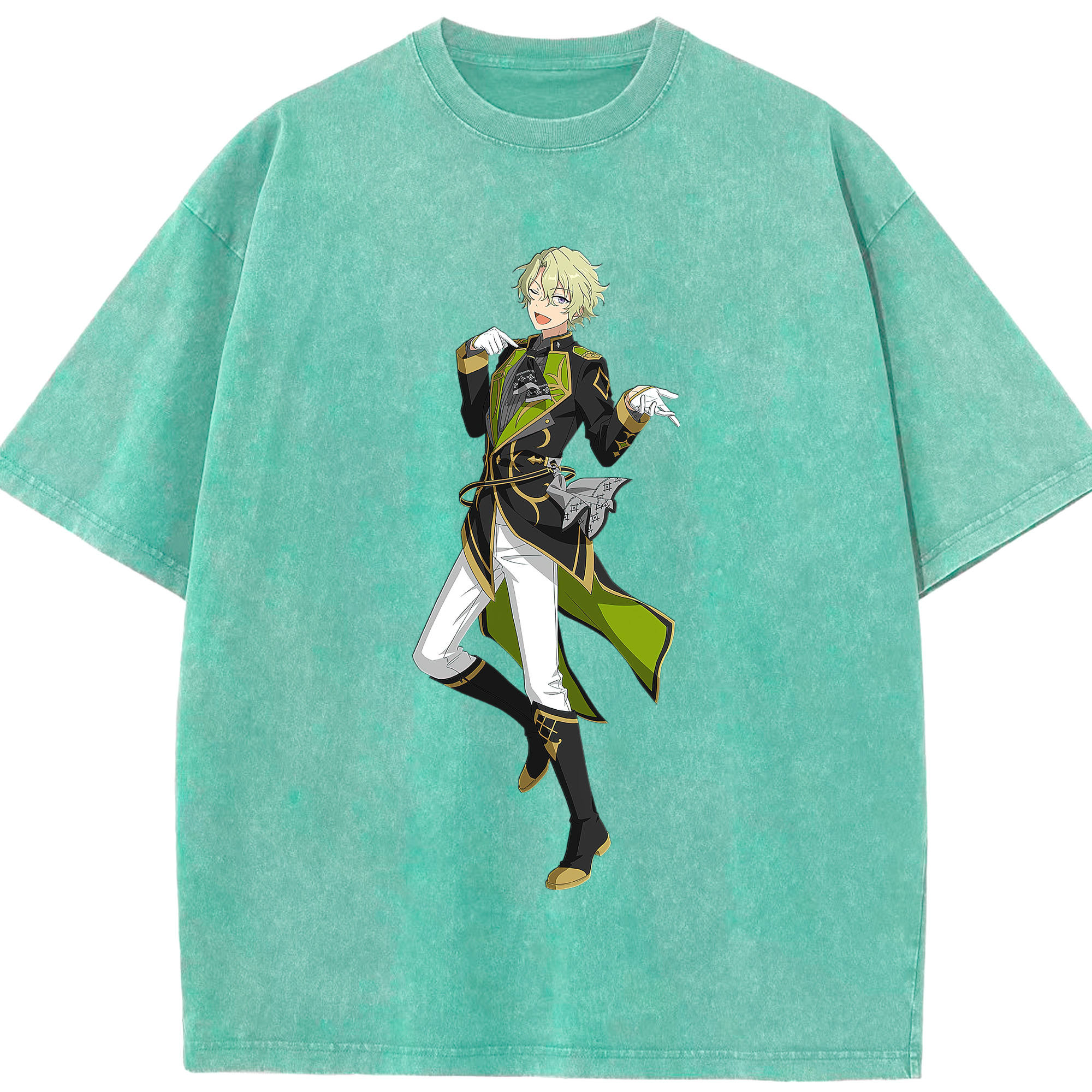 （画像用） あんさんぶるスターズ! Ensemble Stars 綿100% ヴィンテージ風 半袖Tシャツ（フロントプリント）